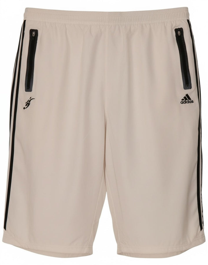 Мужские спортивные шорты-бермуды Adidas Climalite XL, белый полиэстер