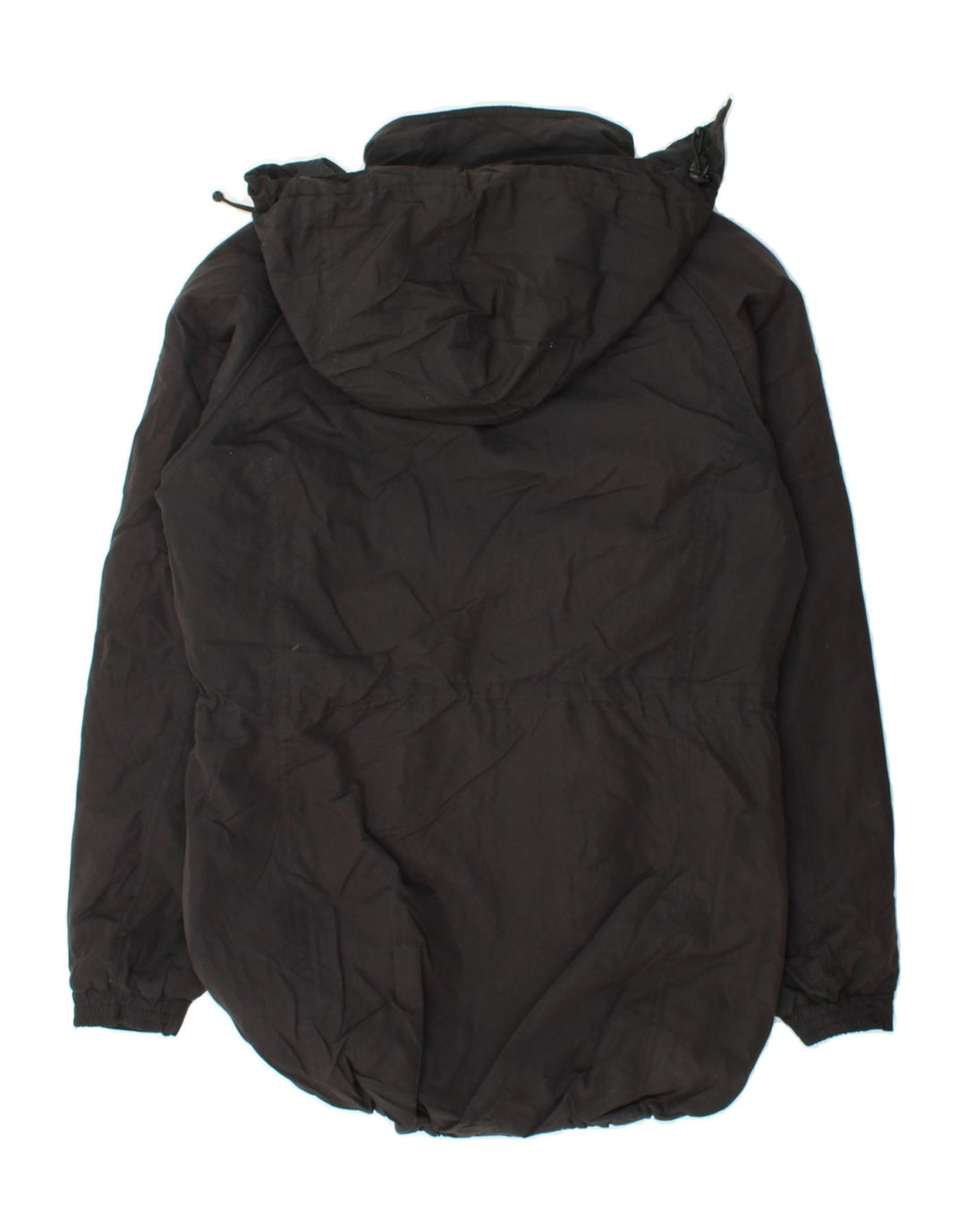 MOUNTAIN WAREHOUSE Womens Hooded Windbreaker Coat UK 12 Medium Black Vintage Mountain Warehouse and Second-Hand Mountain Warehouse from Messina Hembry 