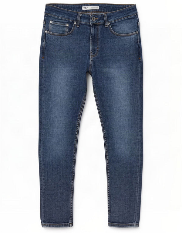 Мужские узкие джинсы Zara EU 42, большие W32 L28, синие, хлопок