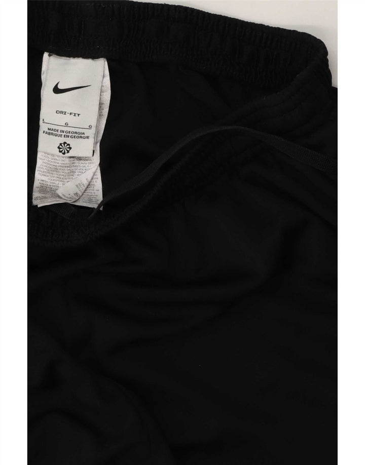 Мужские спортивные брюки Nike Dri Fit, большие черные полиэстер с цветными блоками