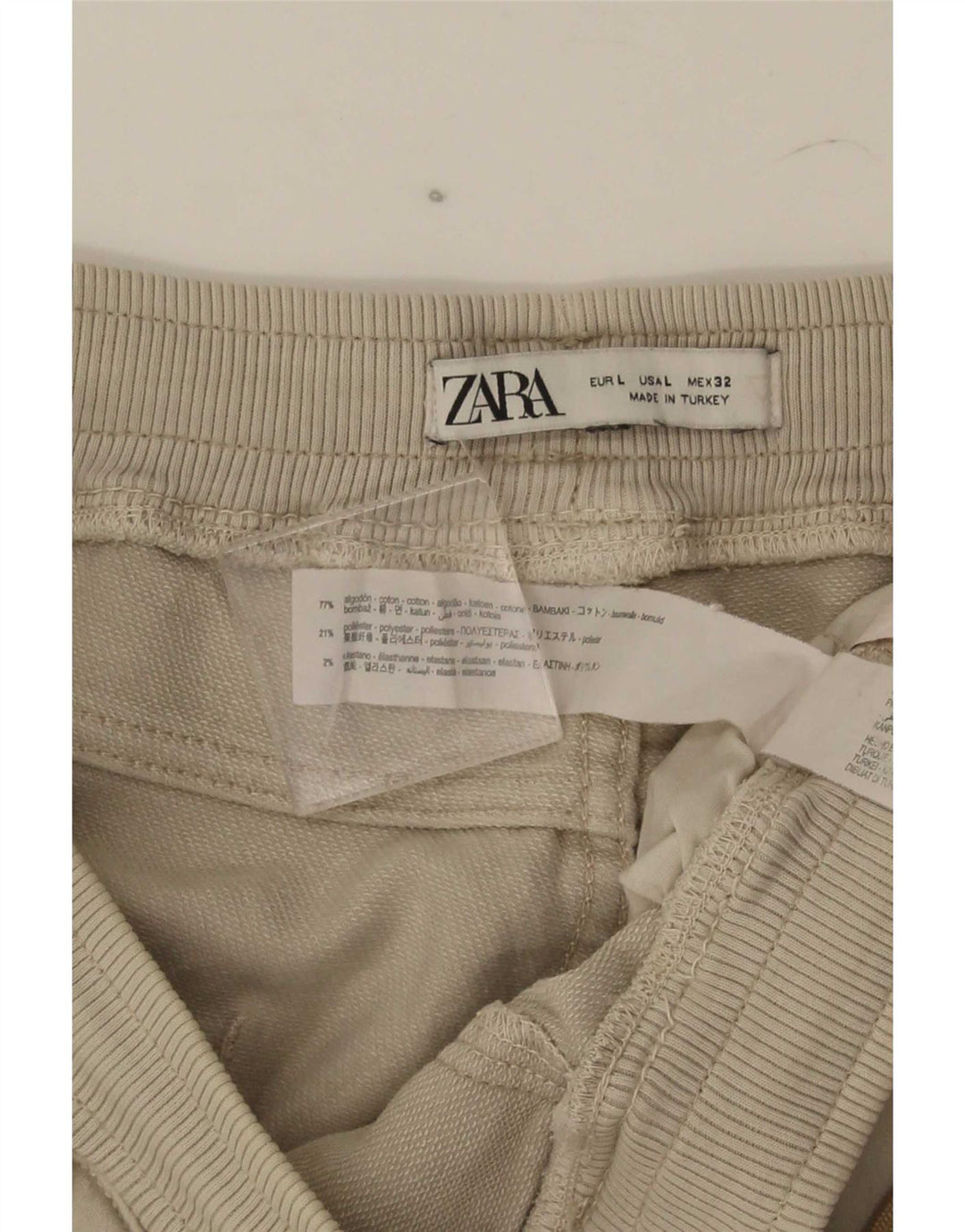 Мужские шорты карго Zara, большие, W32, бежевые, хлопок