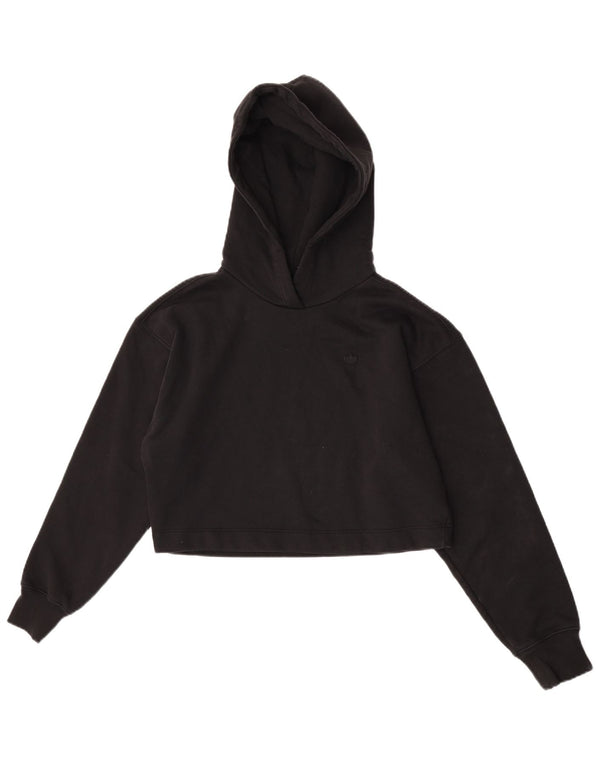 Женский укороченный джемпер с капюшоном Adidas Oversized UK 6 XS Черный