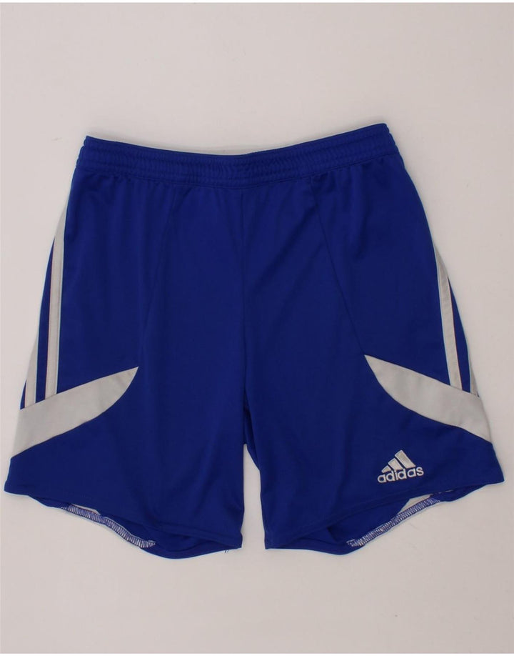 ADIDAS Boys Sport Shorts 9-10 Years Medium  Blue Colourblock Polyester Vintage Adidas and Second-Hand Adidas from Messina Hembry 