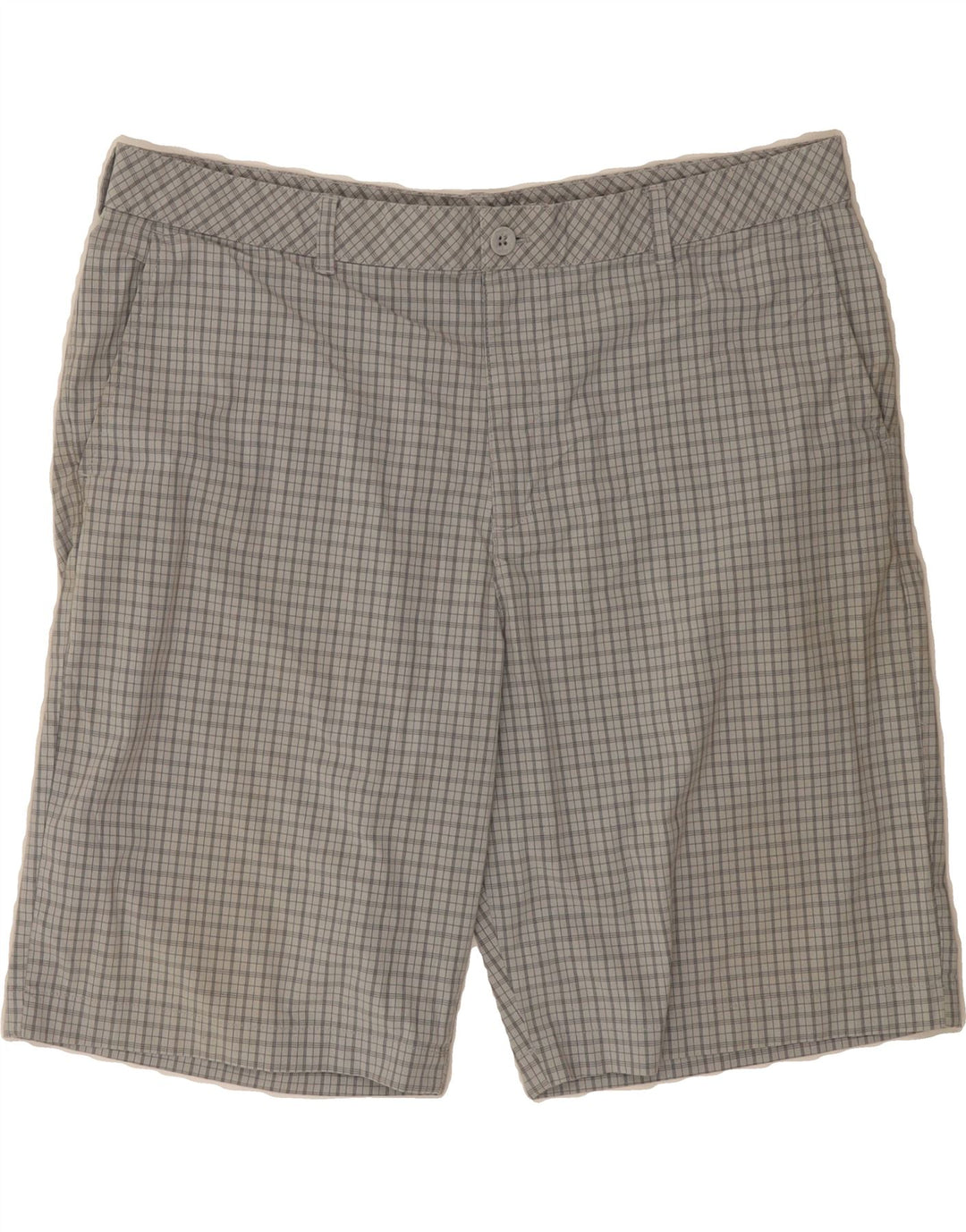 IZOD Mens Chino Shorts W40 XL Grey Check Cotton Vintage Izod and Second-Hand Izod from Messina Hembry 