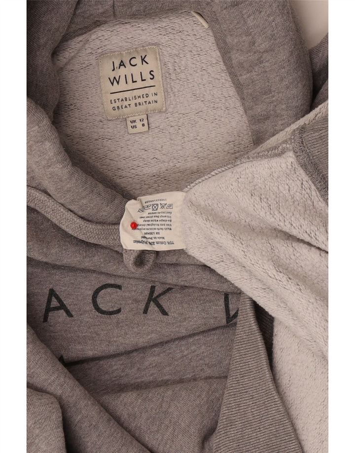 Женский джемпер с капюшоном Jack Wills Salcombe Devon UK 12, средний серый в крапинку