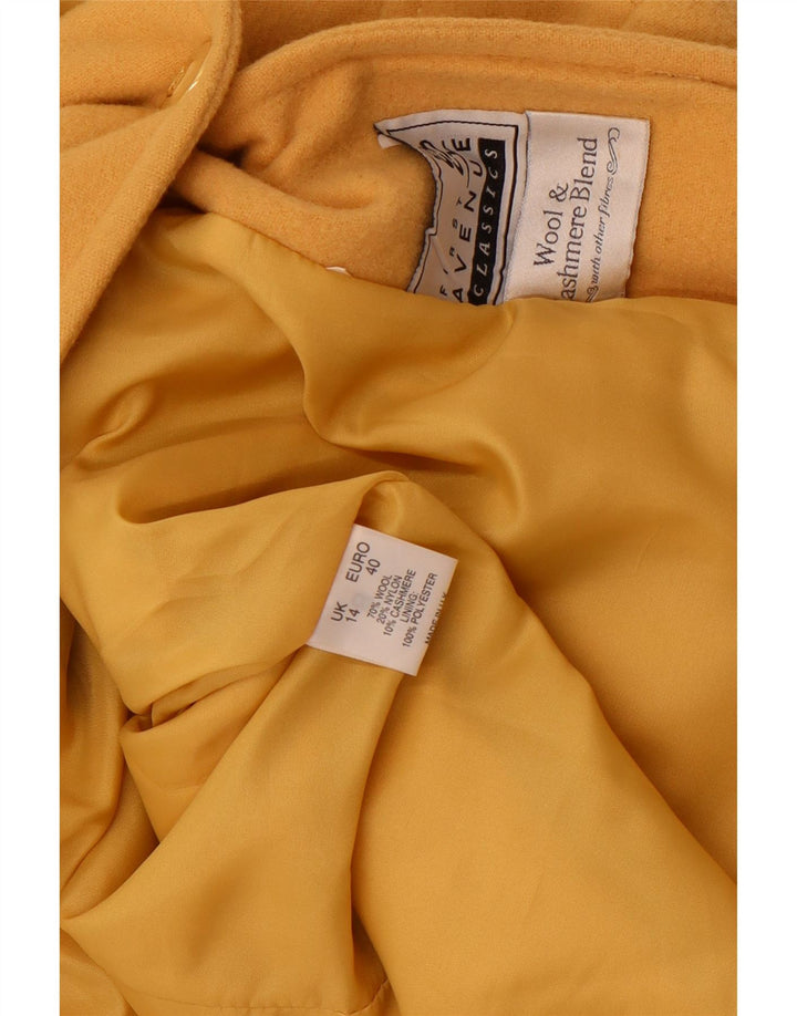 Женский пиджак на 1 пуговице First Avenue, Великобритания 14, средний желтый цвет, шерсть