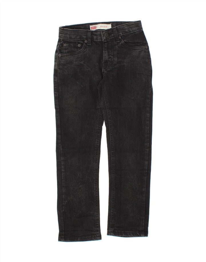 LEVI'S Boys 511 Slim Jeans 7-8 Years W24 L22 Black Cotton Vintage Levi's and Second-Hand Levi's from Messina Hembry 