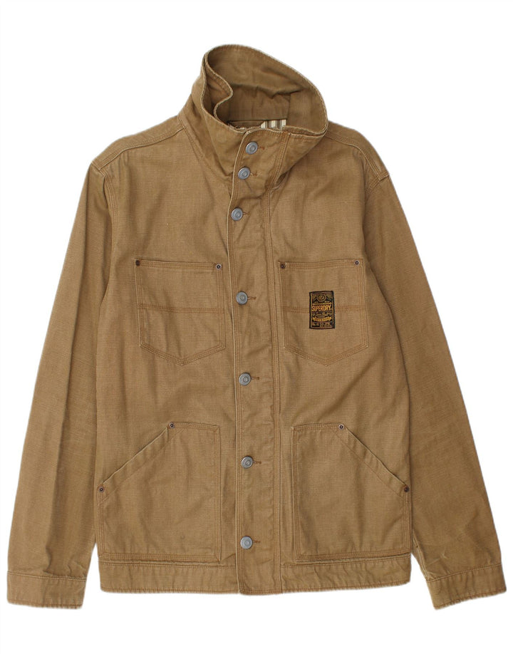 Мужская куртка SUPERDRY UK 40, большая, бежевая, хлопок