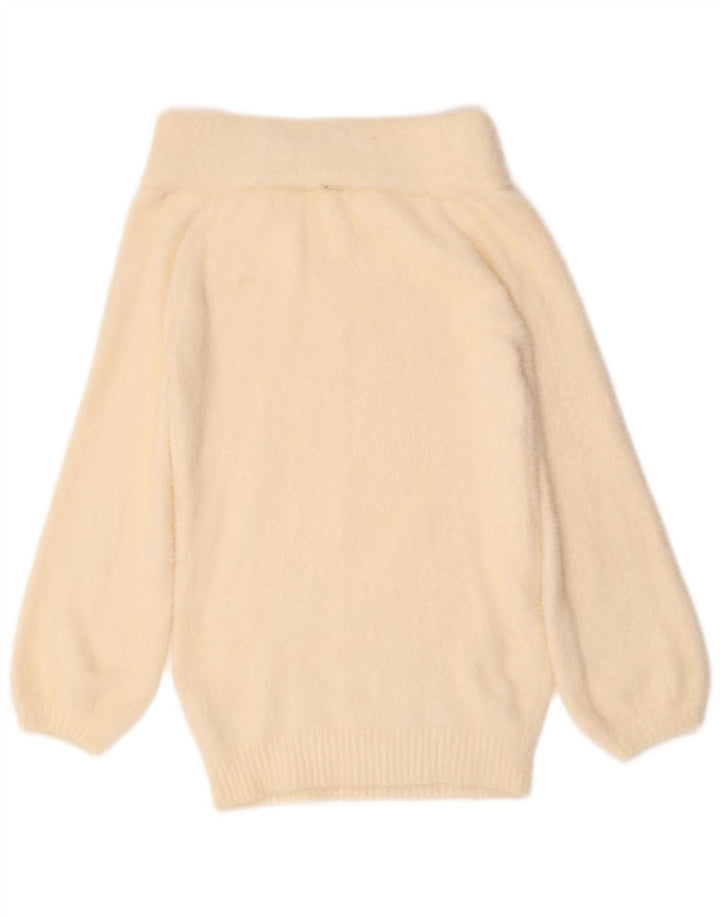 Женский свободный джемпер с высоким воротником Guess UK 4 XS Off White из полиамида