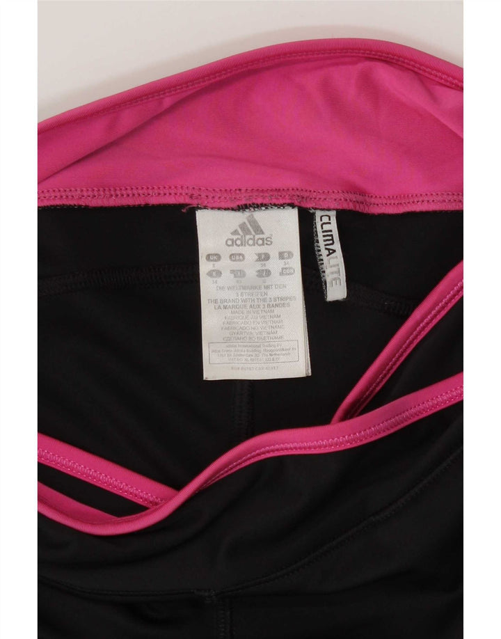Женские леггинсы-капри Adidas Climalite UK 8, маленькие черные из полиэстера