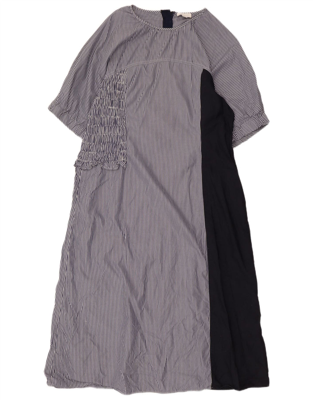 Женское платье макси COS EU 44 XL, темно-синее, хлопок в тонкую полоску