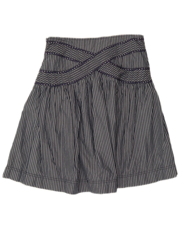 Tommy Hilfiger Womens A-Line Skirt Small W30 Navy Blue Pinstripe Cotton