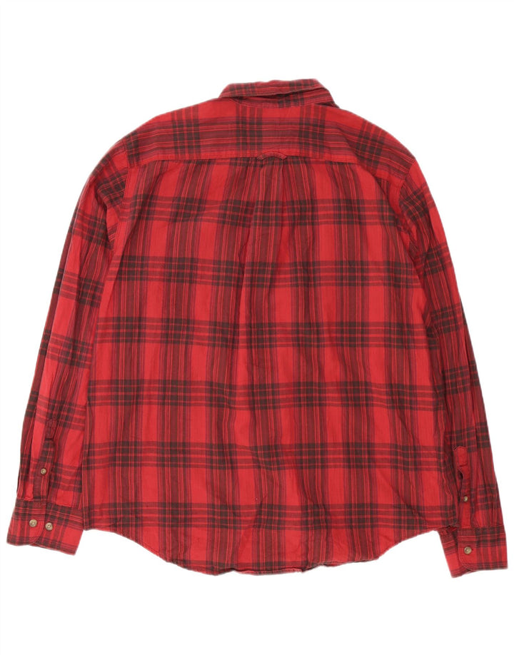 Мужская фланелевая рубашка Eddie Bauer XL, красный клетчатый хлопок