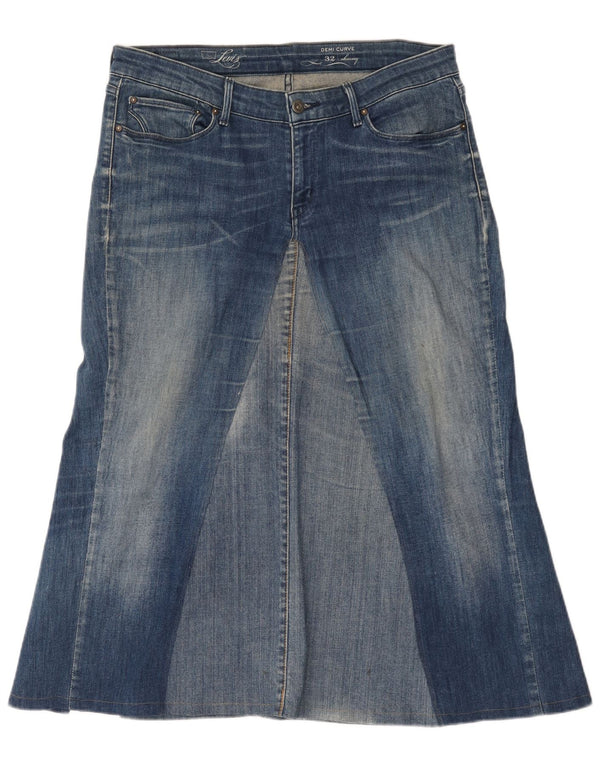 Женская джинсовая юбка скинни Levi's Demi Curve W32, большая синяя, хлопок