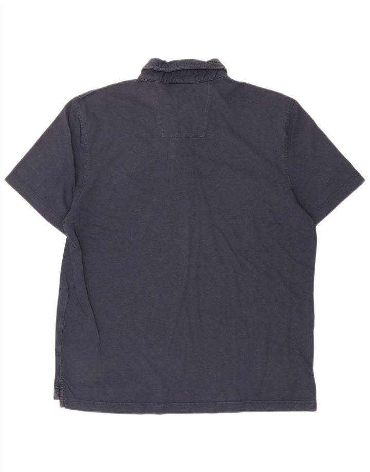 NAUTICA Mens Polo Shirt Large Navy Blue Cotton