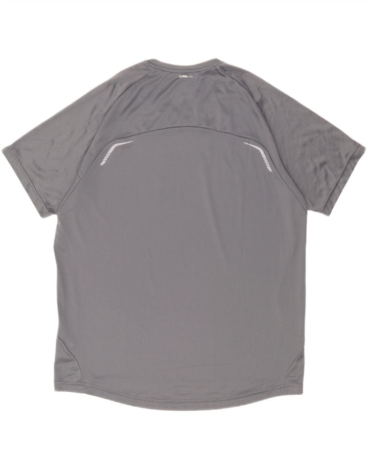 Adidas Мужская футболка с рисунком Top XL Серый полиэстер