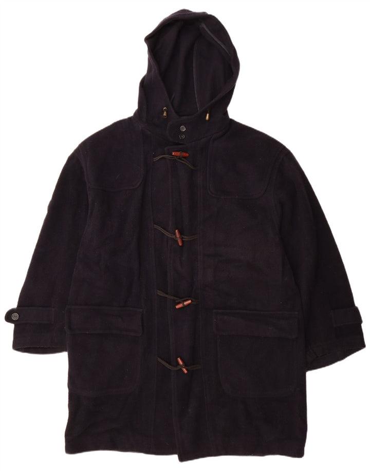 VINTAGE Мужской дафлкот с капюшоном IT 54 2XL Темно-синий