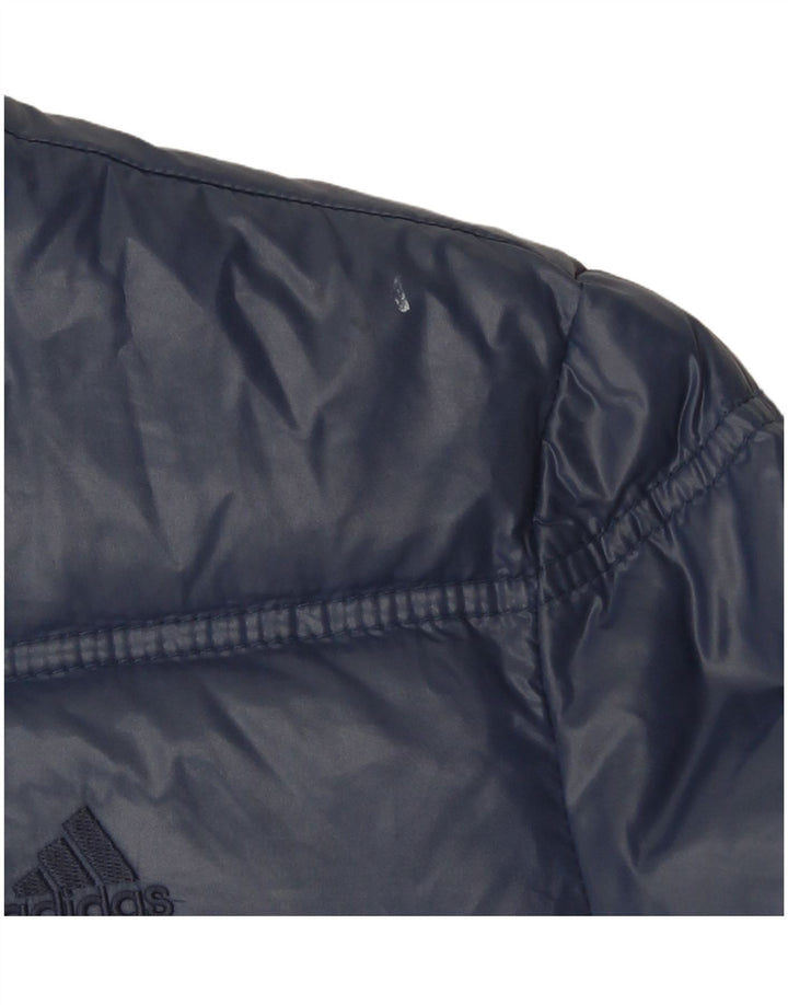 Женская стеганая куртка Adidas UK 12 Medium Navy Blue Полиамид