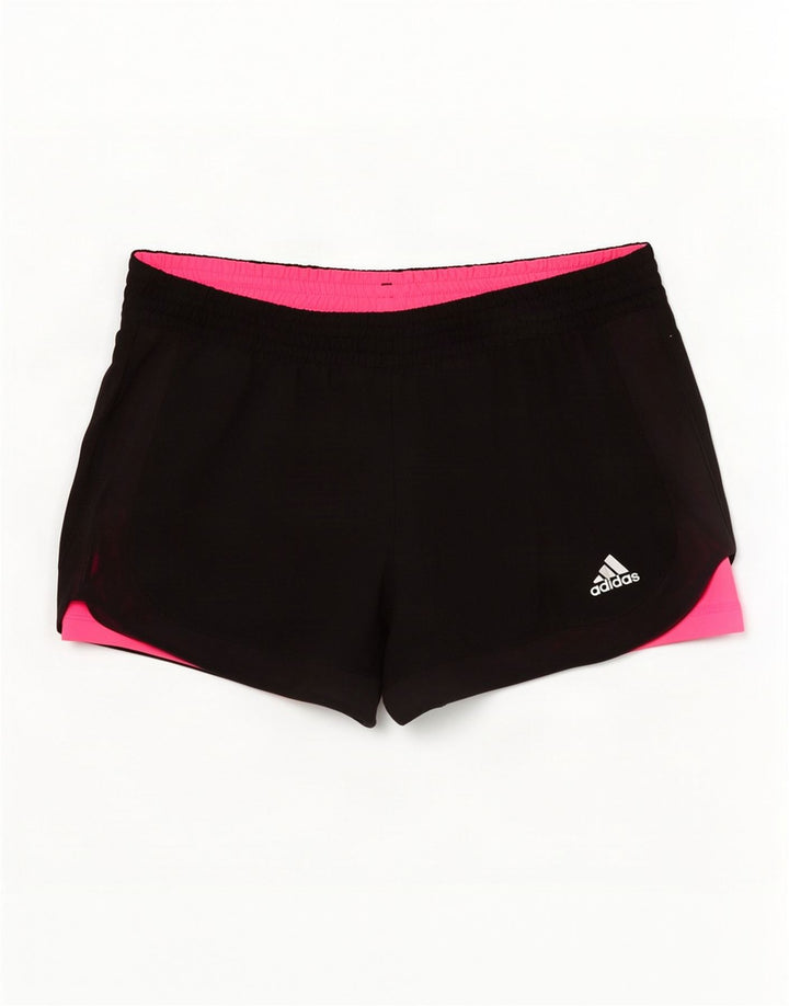 Женские спортивные шорты Adidas Climalite UK 8/10, маленькие черные из полиэстера