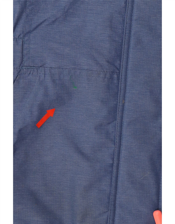 SUPERDRY Womens Hooded Windbreaker Jacket UK 14 Medium Blue Nylon Vintage Superdry and Second-Hand Superdry from Messina Hembry 