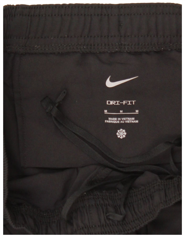 Мужские спортивные брюки Nike Dri Fit с графическим рисунком, средние черные с геометрическим рисунком