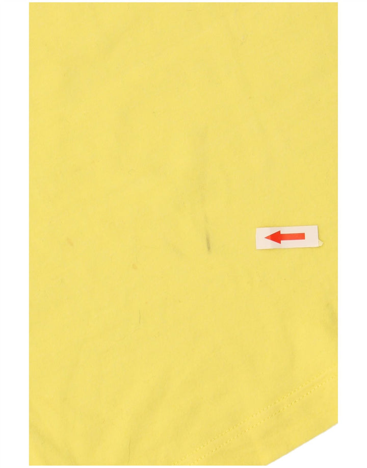 KRIZIA Женская футболка с рисунком Top UK 16, большой желтый хлопок