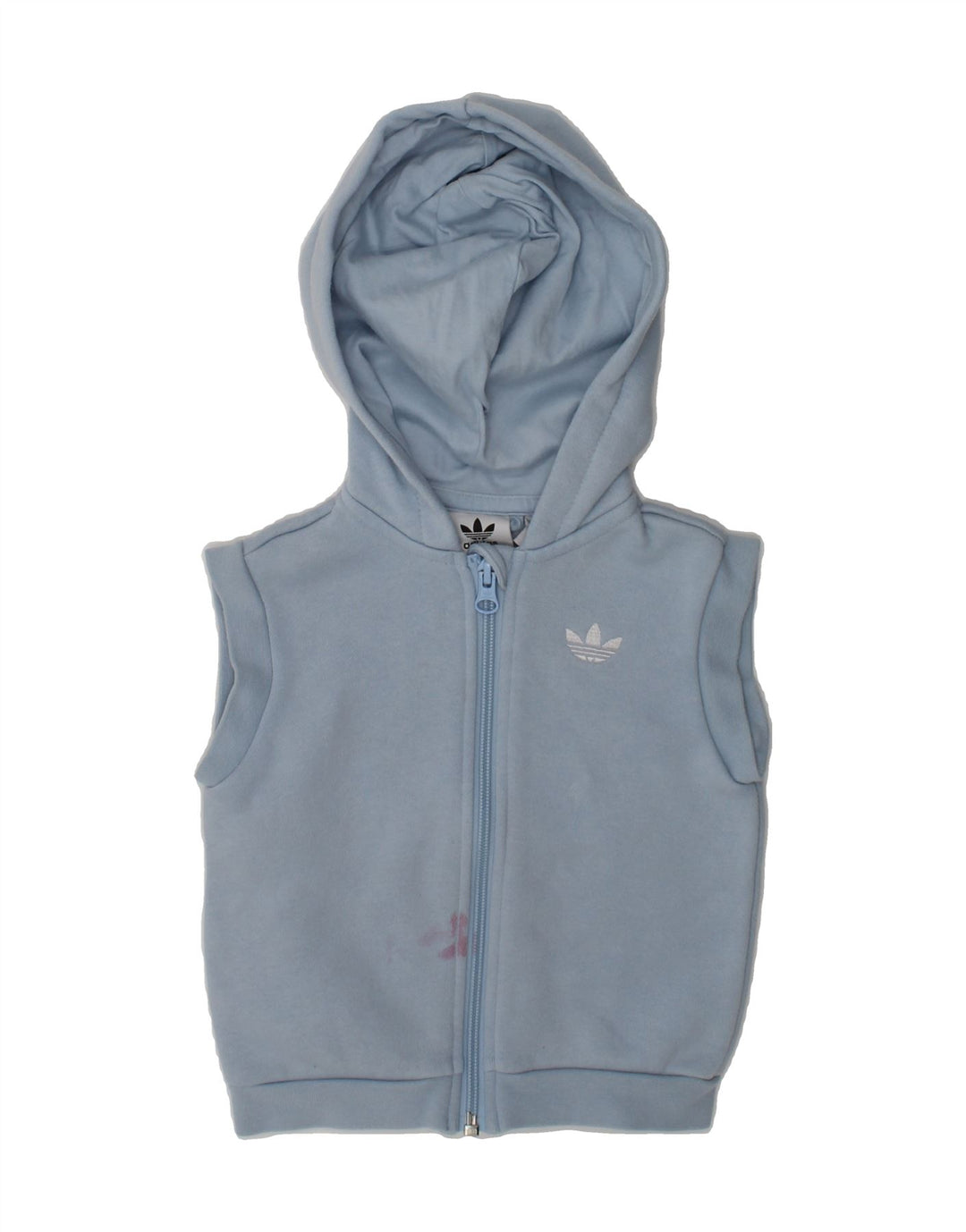 ADIDAS Baby Boys Sleeveless Zip Hoodie Sweater 9-12 Months Blue Cotton | Vintage Adidas | Thrift | Second-Hand Adidas | Used Clothing | Messina Hembry 