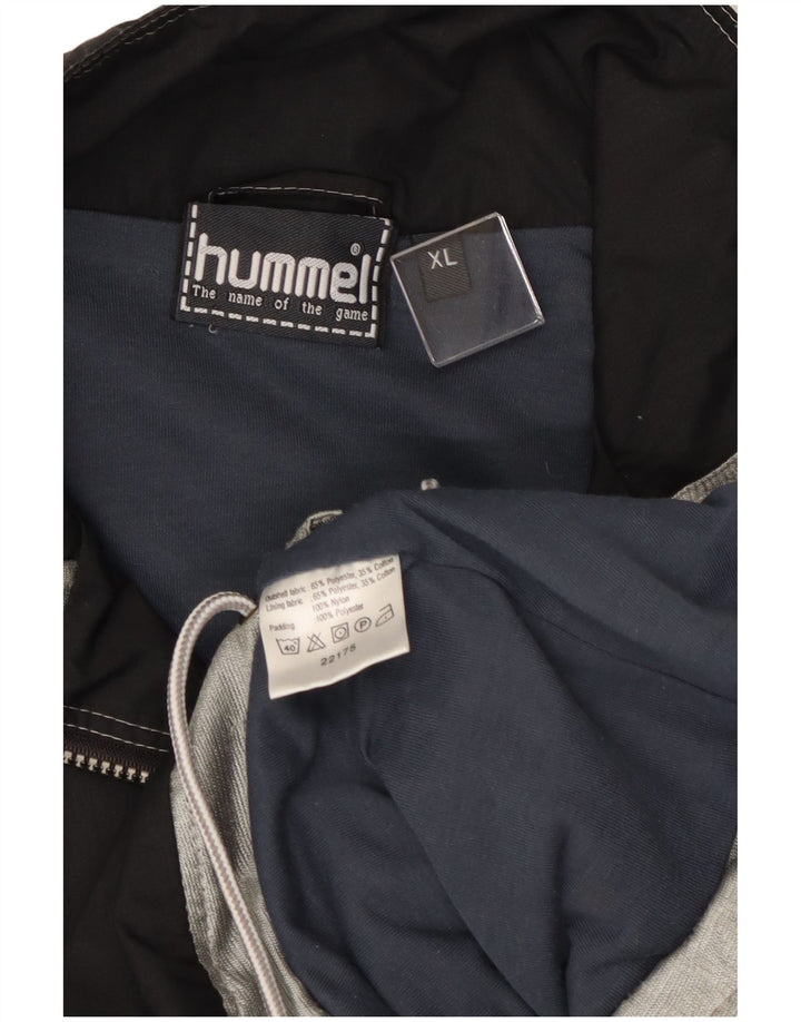 Мужской спортивный костюм Hummel с графическим рисунком, верхняя куртка XL, черный полиэстер с цветными блоками