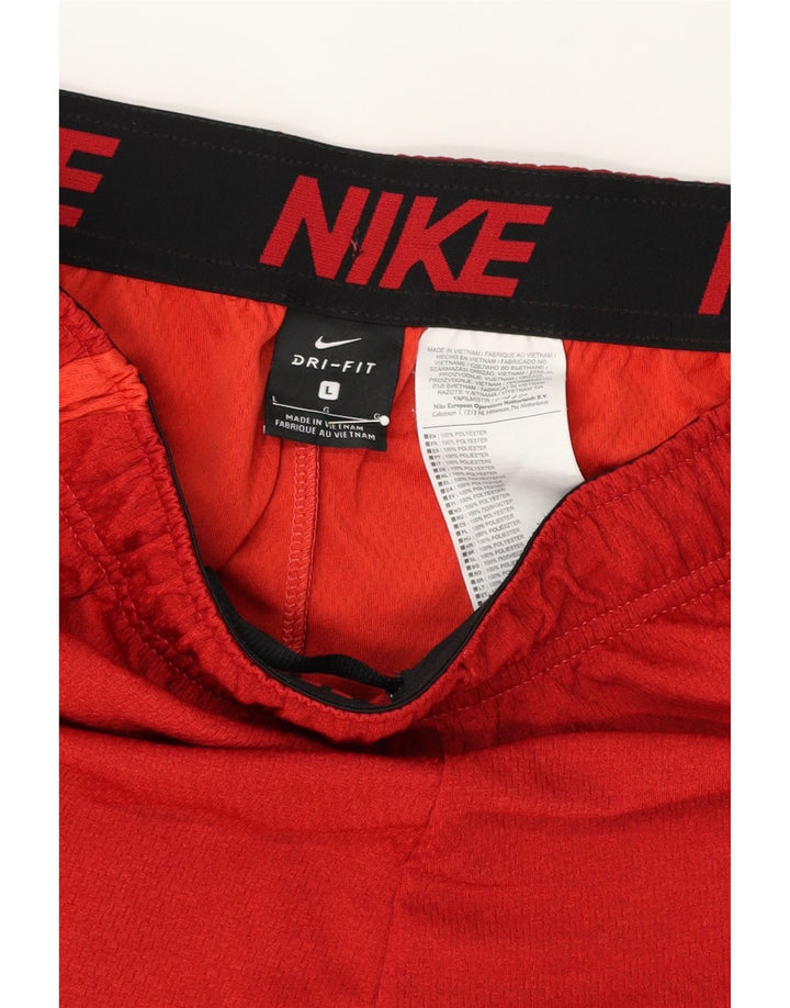 NIKE Mens Dri Fit Sport Shorts Large  Red Polyester Vintage Nike and Second-Hand Nike from Messina Hembry 