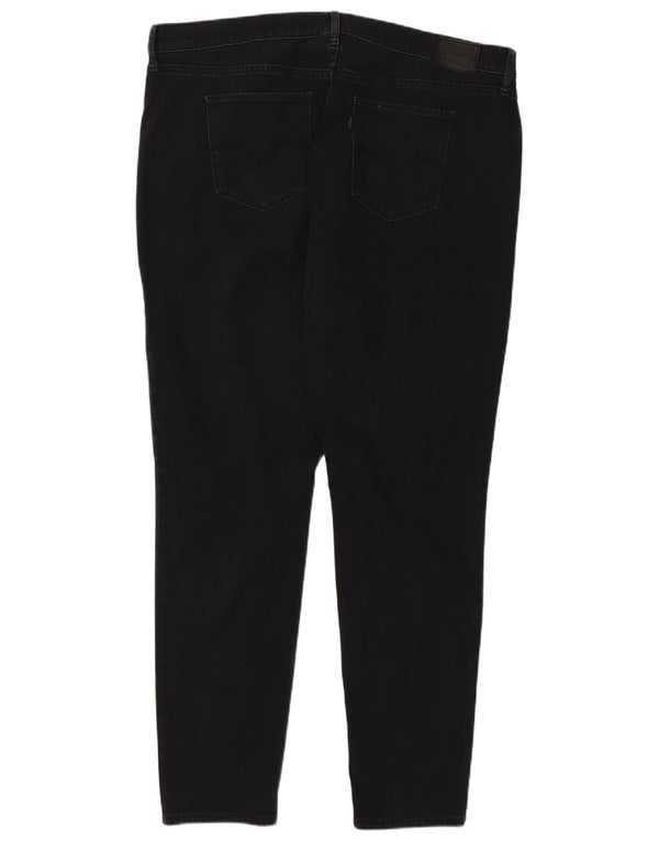 Женские джинсы скинни Levi's 721 с высокой посадкой, США 20, 3XL, W40, L30, черный хлопок