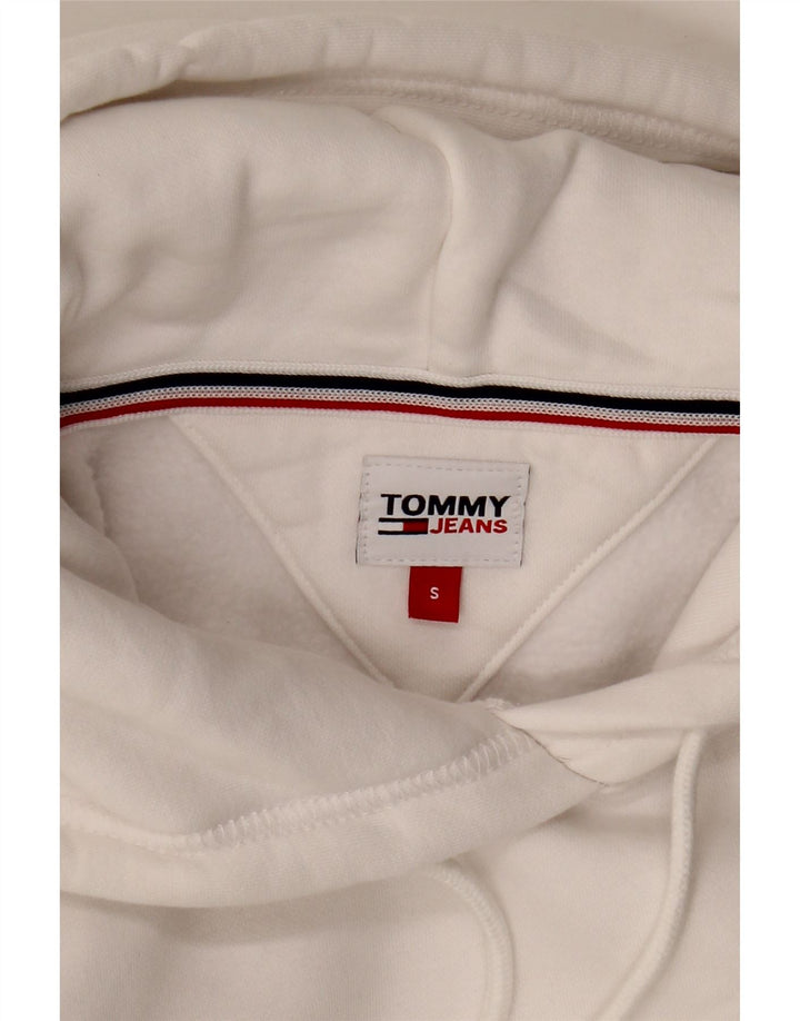 TOMMY HILFIGER Женский джемпер с капюшоном оверсайз UK 10, маленький белый