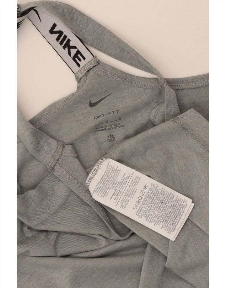 Женский жилет с графическим принтом Nike Dri Fit UK 14, большой серый полиэстер