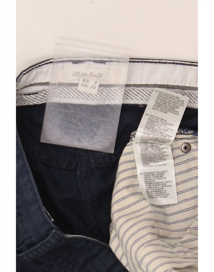 Женские повседневные шорты WHITE STUFF UK 8, маленькие W32, темно-синие, хлопок