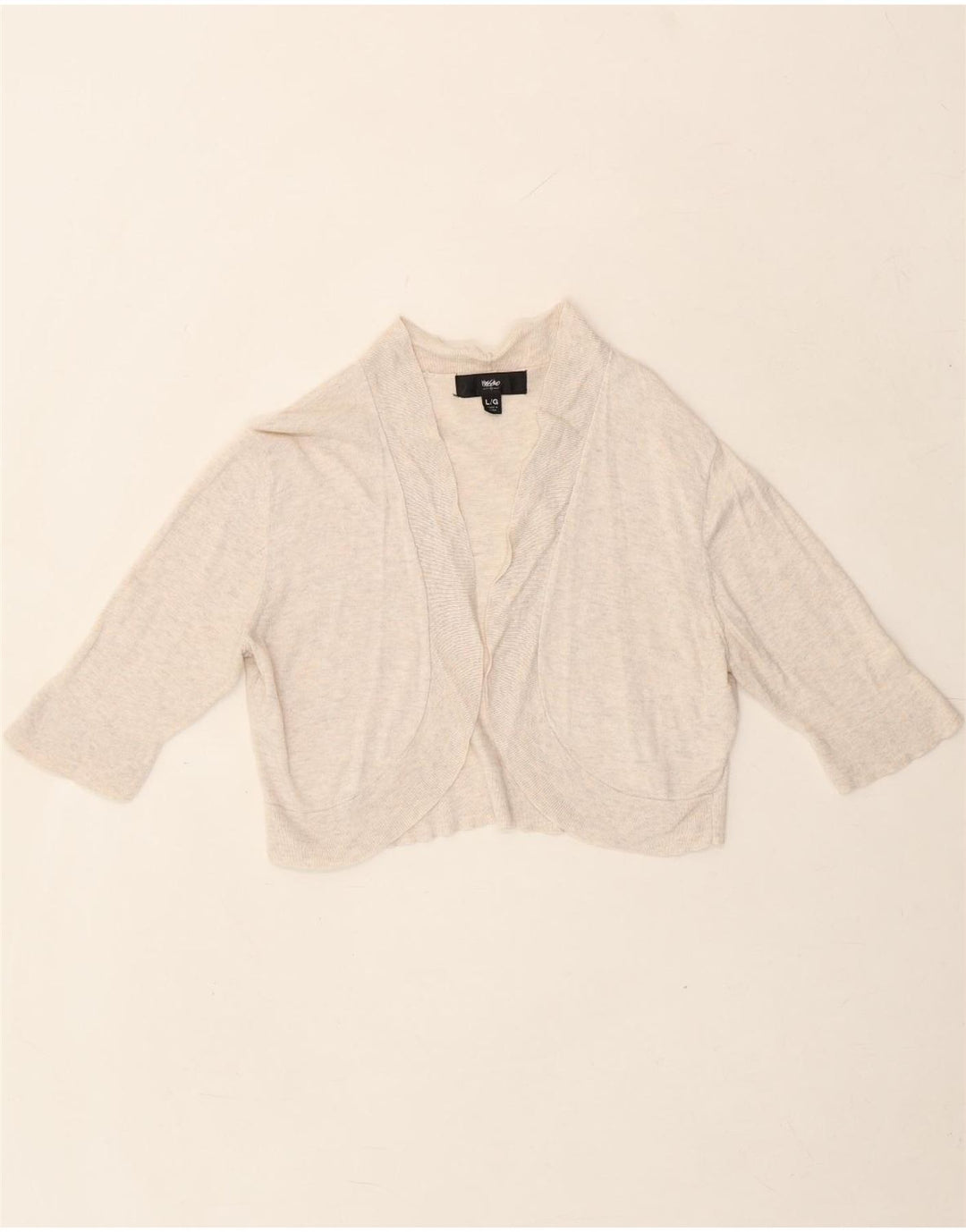 MOSSIMO Womens Crop Cardigan Top UK 16 Large Grey Cotton Vintage Mossimo and Second-Hand Mossimo from Messina Hembry 
