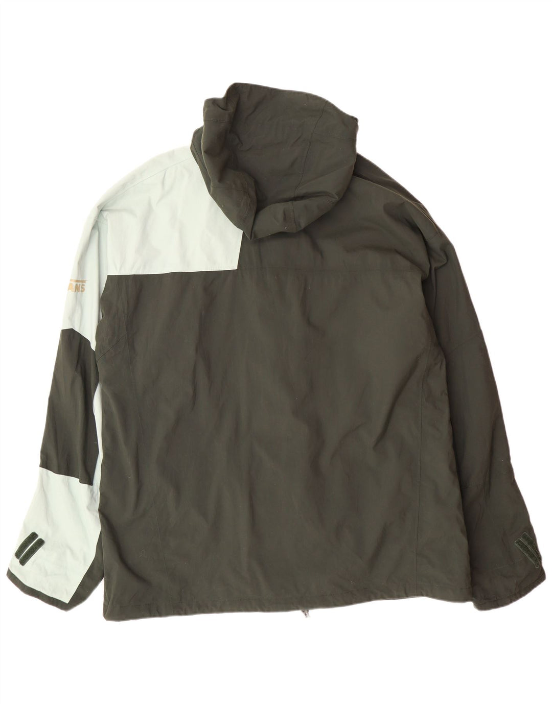 Мужская ветровка VANS с капюшоном UK 40, большой нейлон цвета хаки с цветными блоками