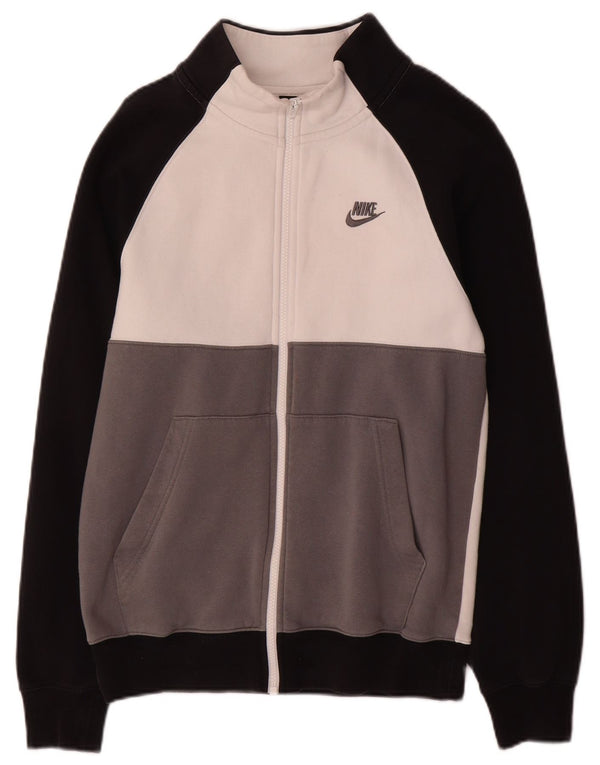 Мужской спортивный костюм Nike XS, серый хлопок с цветными блоками