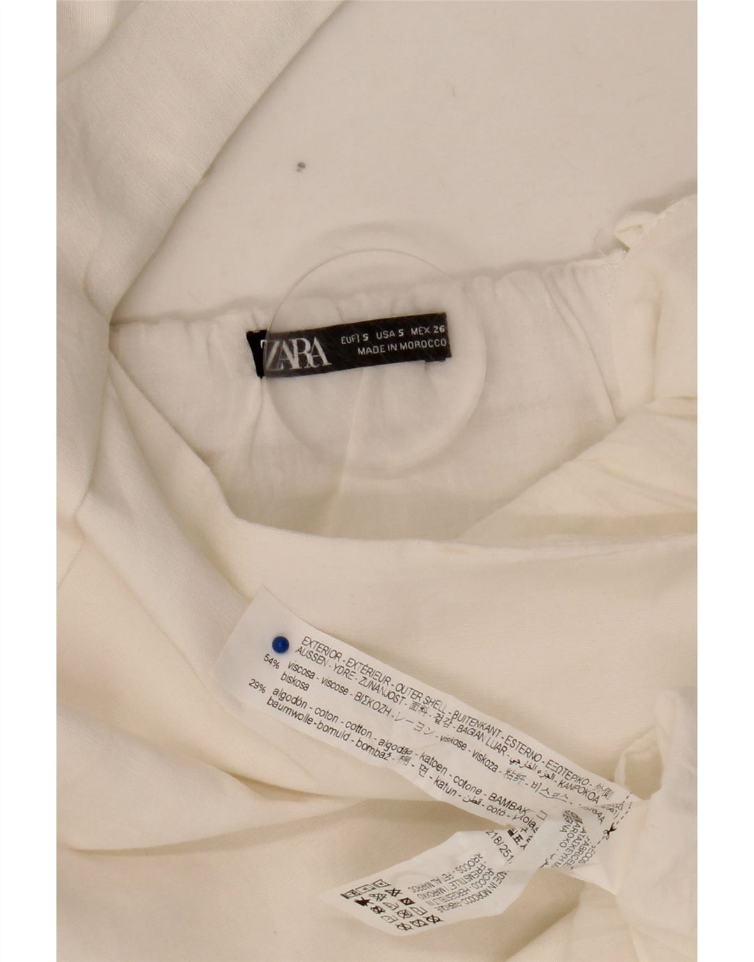 Женское платье-футляр Zara UK 8, маленькое белое, вискоза