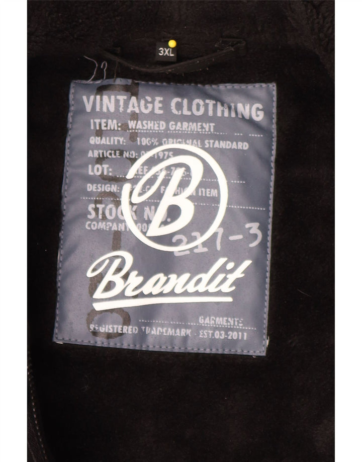 Мужская парка BRANDIT с капюшоном UK 46 3XL, черный полиэстер