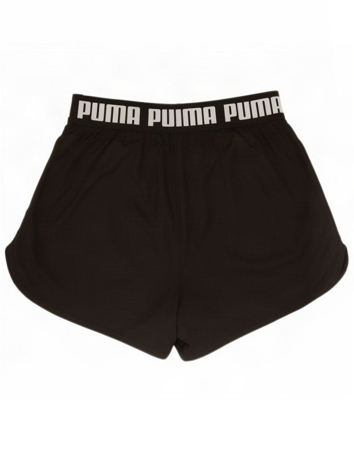 Мужские спортивные шорты с рисунком Puma, средний черный нейлон