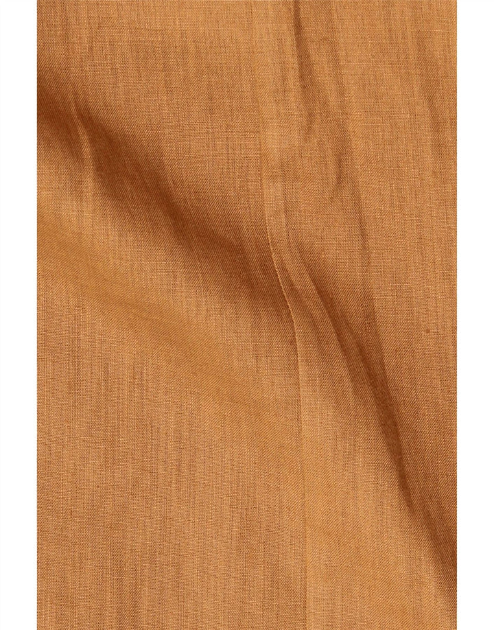 Женский пиджак на 1 пуговице Max Mara, Великобритания, 14, большой, коричневый, льняной