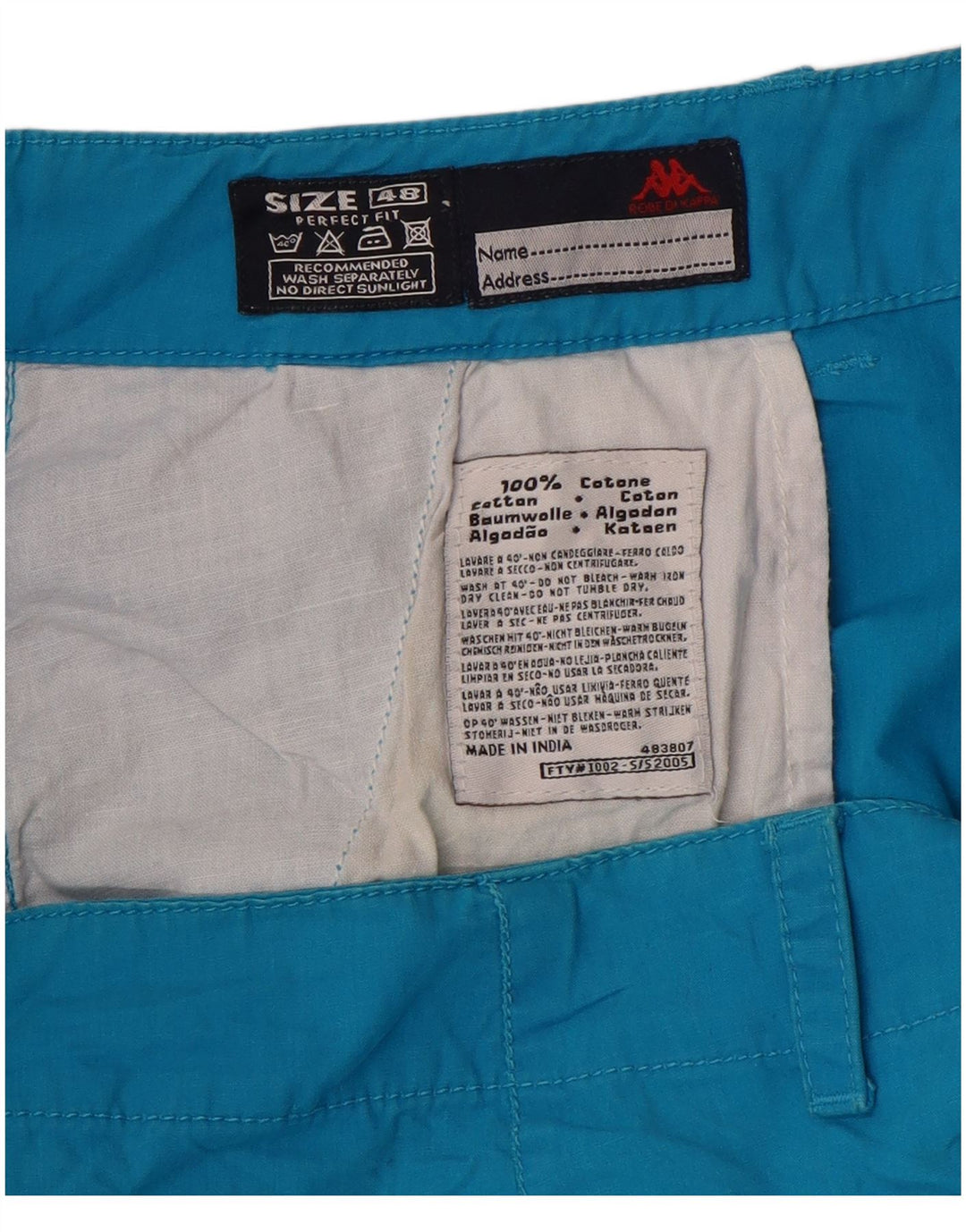 KAPPA Женские прямые капри идеального кроя IT 48 XL W34 L20 синие