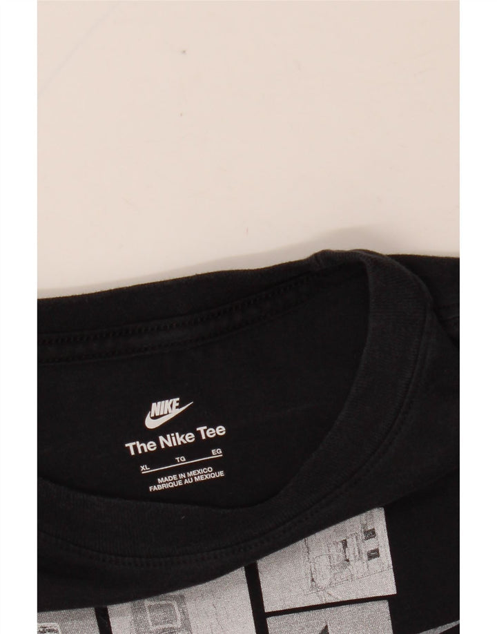 Женская футболка с рисунком NIKE UK 18 XL, черная