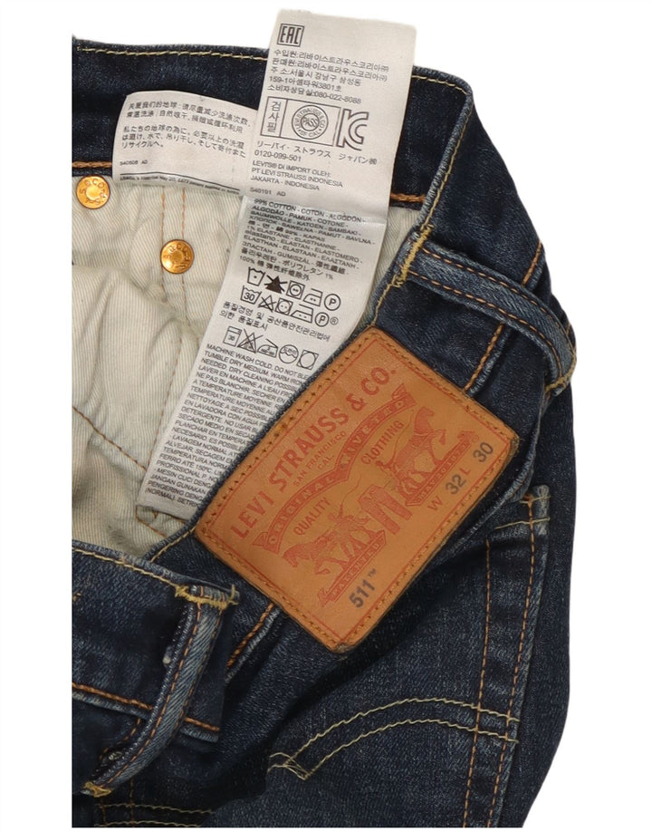 Женские джинсы Levi's 511 Slim W32 L30 Темно-синие, хлопок