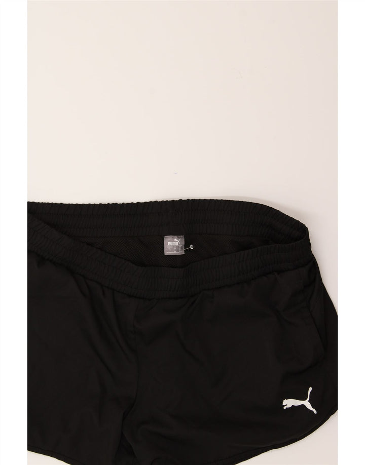 PUMA Womens Sport Shorts UK 16 Large  Black Polyester Vintage Puma and Second-Hand Puma from Messina Hembry 