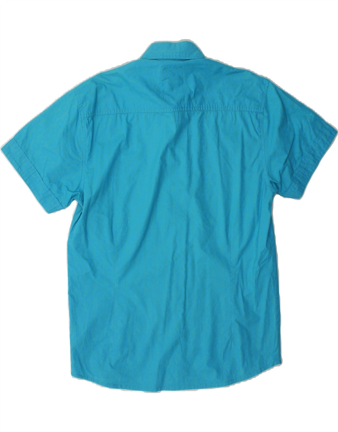 JACK & JONES Mens Short Sleeve Shirt Medium Blue Vintage Jack & Jones and Second-Hand Jack & Jones from Messina Hembry 