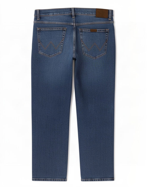 Мужские обычные прямые джинсы Wrangler W42 L27, синий хлопок