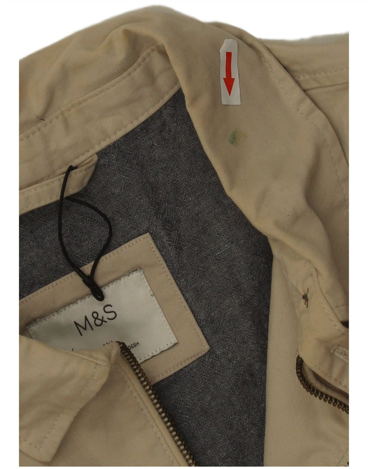 Мужская куртка-бомбер Marks & Spencer UK 44 2XL Бежевый хлопок