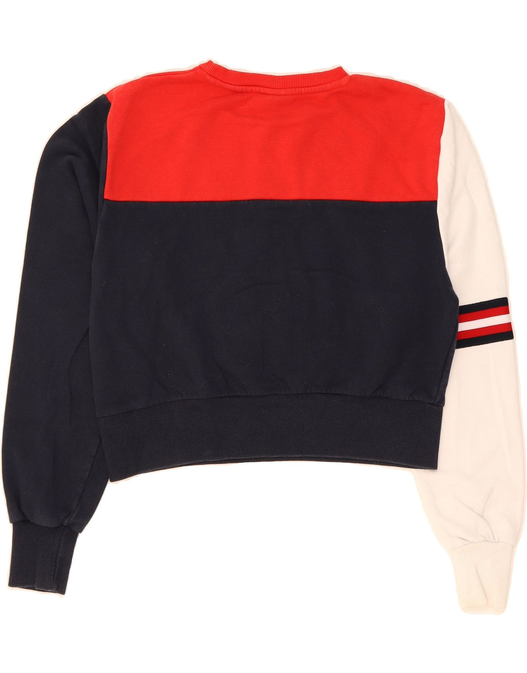 ELLESSE Womens Crop Sweatshirt Jumper UK 12 Medium Multicoloured Vintage Ellesse and Second-Hand Ellesse from Messina Hembry 