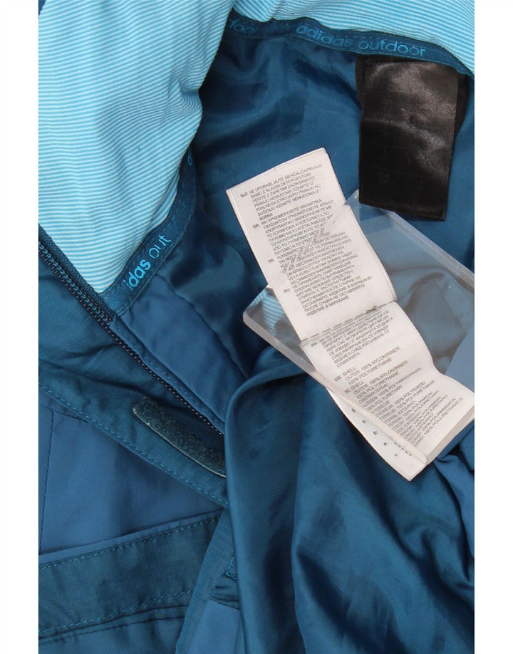 Женская ветровка с капюшоном ADIDAS Clima Proof UK 14, средний синий