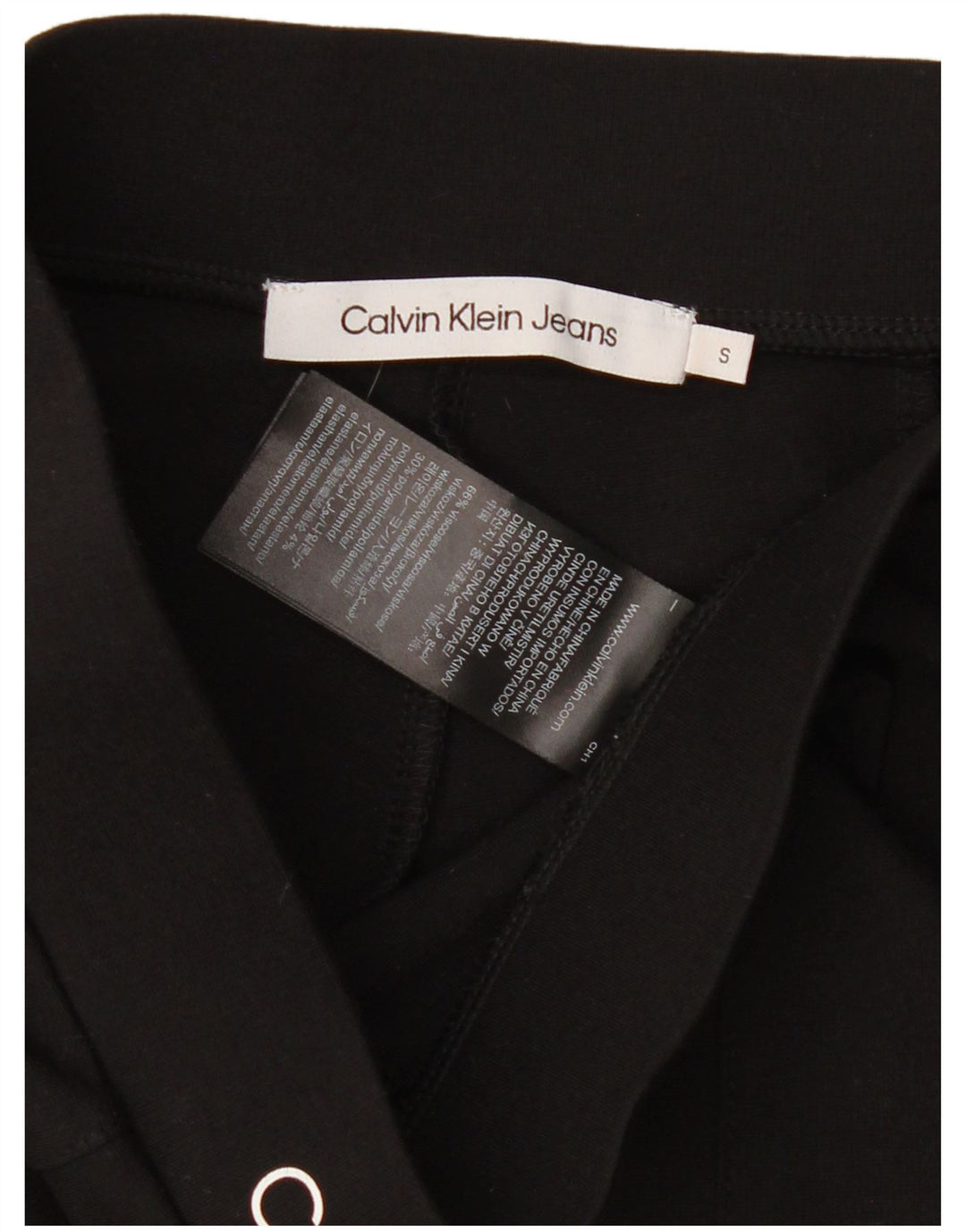 Женские леггинсы с рисунком Calvin Klein UK 10, маленькие черные из вискозы